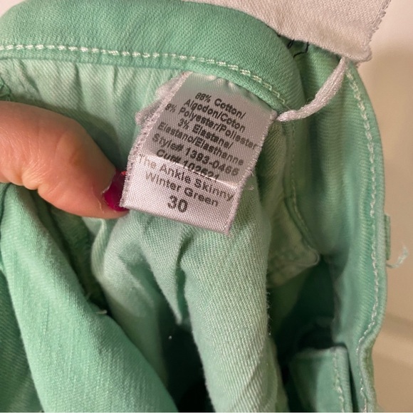 Current/Elliott Winter Green The Ankle Skinny Jeans Size 30 - Picture 7 of 9